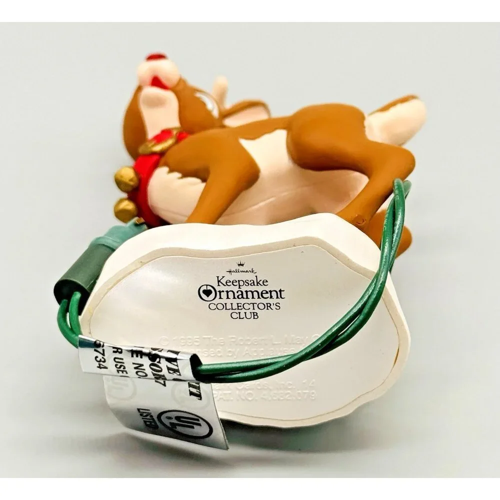 Hallmark Keepsake Collectors Club Santa Rudolph Red Nosed Reindeer 1996 Lot of 2